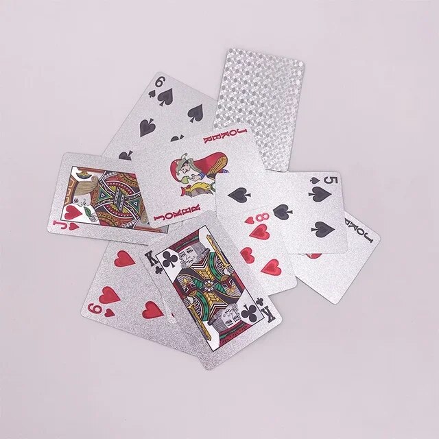 24 18kゴールドトランププラスチックポーカーゲームデッキ箔ポーカーパックマジックカード防水カードギフトコレクションギャンブルボードゲーム｜liefern｜02
