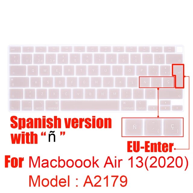 2020新macbook air 13インチシリコーンノートパソコンのキーボードカバーtouchbar euバージョンA2179スペインノートパソコン｜liefern｜15