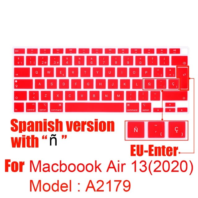 2020新macbook air 13インチシリコーンノートパソコンのキーボードカバーtouchbar euバージョンA2179スペインノートパソコン｜liefern｜11