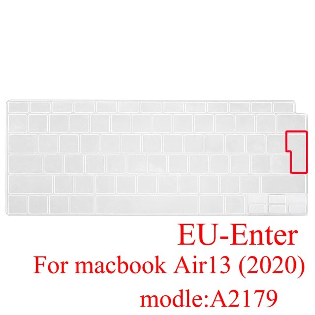 2020新macbook air 13インチシリコーンノートパソコンのキーボードカバーtouchbar euバージョンA2179スペインノートパソコン｜liefern｜03
