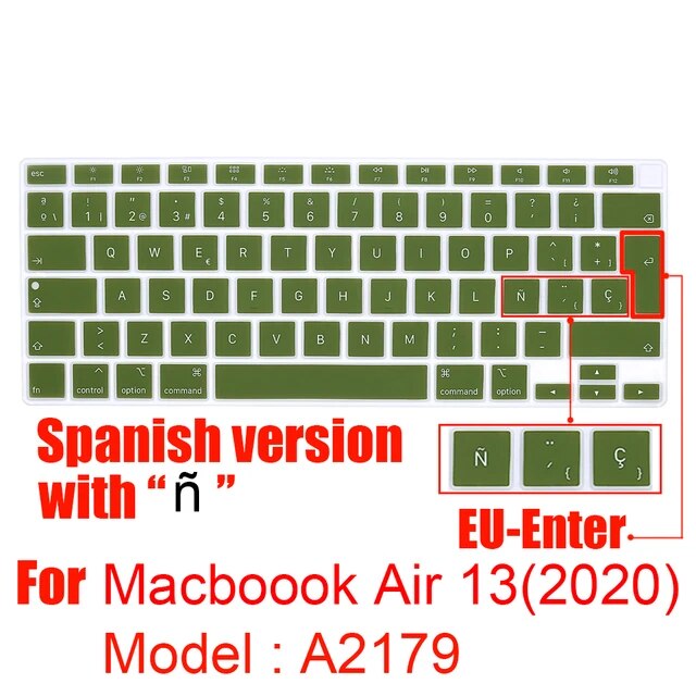 2020新macbook air 13インチシリコーンノートパソコンのキーボードカバーtouchbar euバージョンA2179スペインノートパソコン｜liefern｜09