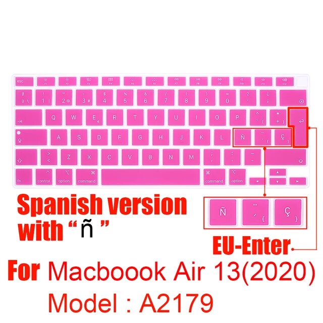 2020新macbook air 13インチシリコーンノートパソコンのキーボードカバーtouchbar euバージョンA2179スペインノートパソコン｜liefern｜07