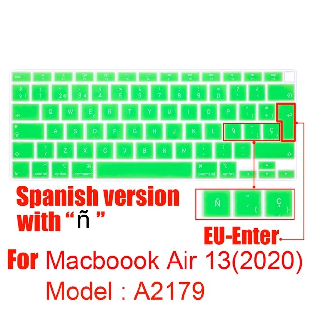 2020新macbook air 13インチシリコーンノートパソコンのキーボードカバーtouchbar euバージョンA2179スペインノートパソコン｜liefern｜12