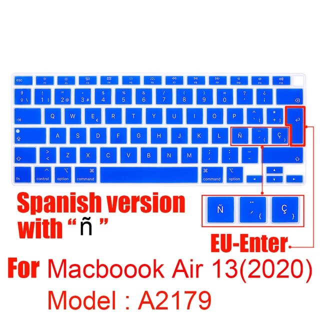2020新macbook air 13インチシリコーンノートパソコンのキーボードカバーtouchbar euバージョンA2179スペインノートパソコン｜liefern｜08