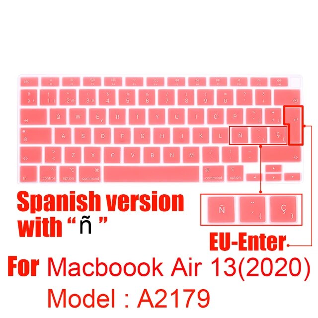 2020新macbook air 13インチシリコーンノートパソコンのキーボードカバーtouchbar euバージョンA2179スペインノートパソコン｜liefern｜14
