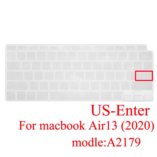 2020新macbook air 13インチシリコーンノートパソコンのキーボードカバーtouchbar euバージョンA2179スペインノートパソコン｜liefern｜02