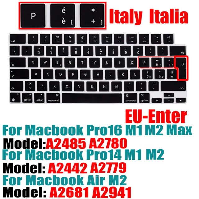 Macbook Air M2,a2681,2022,a2442,a2485,pro14,keybash,ロシア語,fran,新しい用のシリコン保護ケー｜liefern｜06