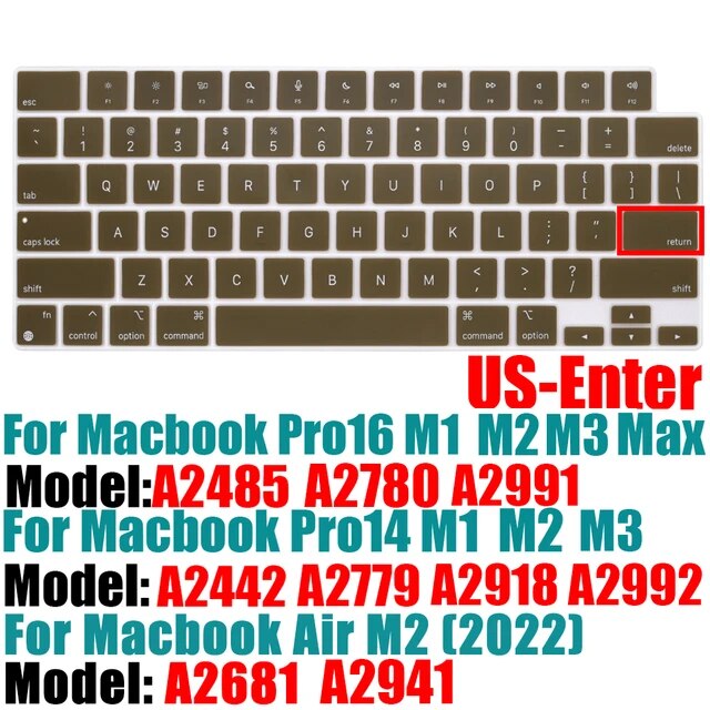MacBook Pro 14/16 "A2442,A2779,A2485,Air15,m2,a2941,a2681用のシリコン保護ラップトップキーボ｜liefern｜09