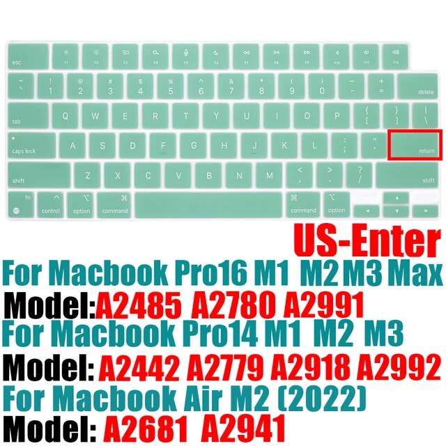 MacBook Pro 14/16 "A2442,A2779,A2485,Air15,m2,a2941,a2681用のシリコン保護ラップトップキーボ｜liefern｜13