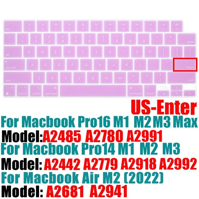 MacBook Pro 14/16 "A2442,A2779,A2485,Air15,m2,a2941,a2681用のシリコン保護ラップトップキーボ｜liefern｜08