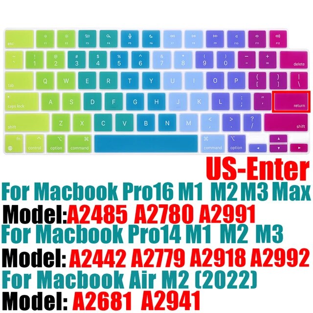 MacBook Pro 14/16 "A2442,A2779,A2485,Air15,m2,a2941,a2681用のシリコン保護ラップトップキーボ｜liefern｜02