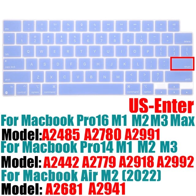 MacBook Pro 14/16 "A2442,A2779,A2485,Air15,m2,a2941,a2681用のシリコン保護ラップトップキーボ｜liefern｜07