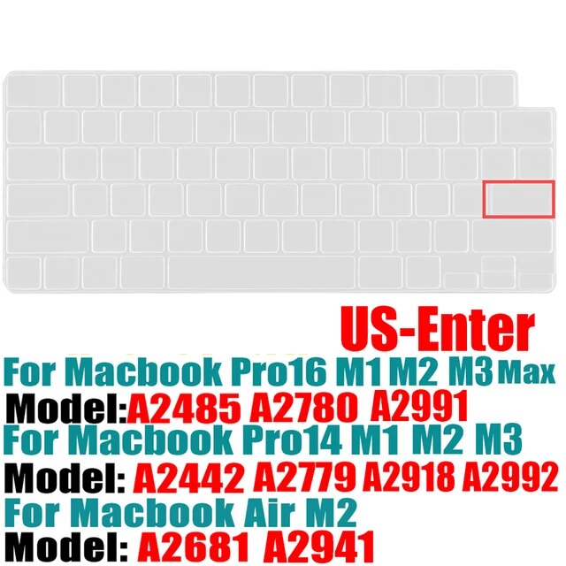 MacBook Pro 14/16 "A2442,A2779,A2485,Air15,m2,a2941,a2681用のシリコン保護ラップトップキーボ｜liefern｜05