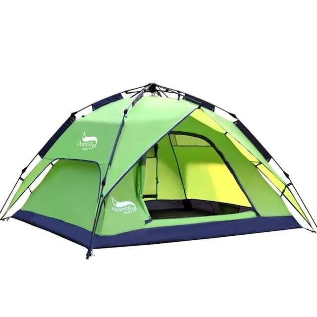 デザート & フォックスキャンプテント3人用インスタントポップアップ自動ドームテント、フロアタップクイックセットアップ付きファミリービーチハイキング用｜liefern｜02