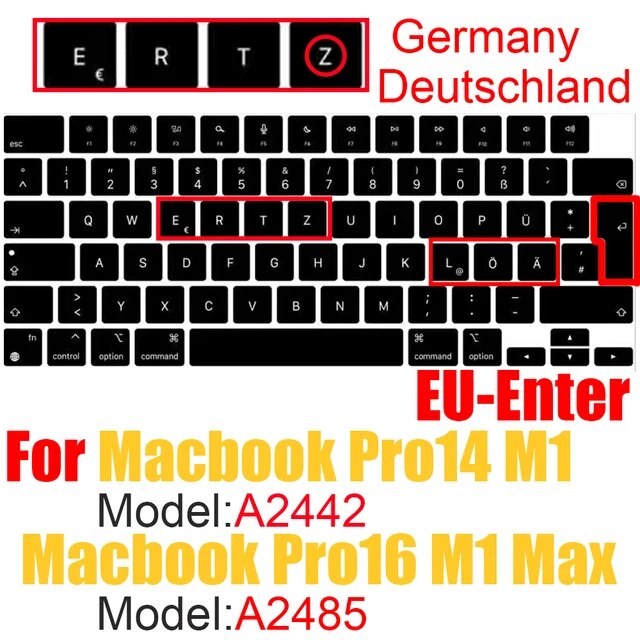 Macbook pro 14インチ,2021 m1 a2442/macbook pro 16インチ,2021 m1 max a2485,異なる言語レイ｜liefern｜14