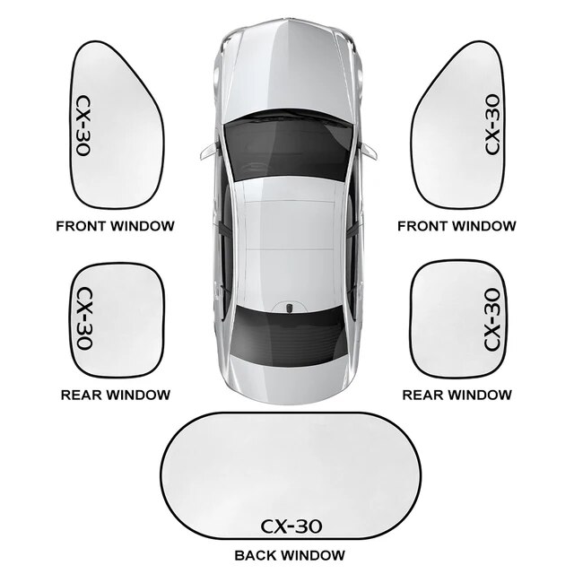 Mazda demo CX-5 axela3 mps CX-3用の車の窓の日よけカバー,ブレード6 atenzaco MX-5 CX-30 SKyti｜liefern｜09