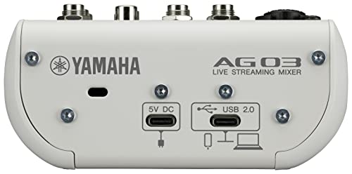 アウトレット 未使用品 ヤマハ YAMAHA ライブストリーミングミキサー 3チャンネル ホワイト AG03MK2 W｜life-aozora-shop｜03