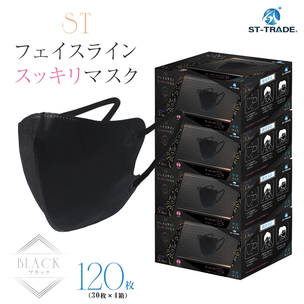 STフェイスラインすっきりマスク 120枚入り MRIでも使える 3層