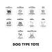 ドッグタイプトート 犬 トートバッグ A4 イラスト サブバッグ チワワ ダックス トイプー シュナウザー コーギー 柴犬 フレブル 関連画像1