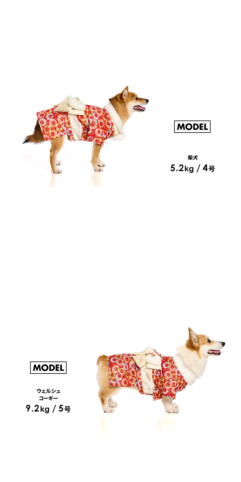 LIFELIKE（ライフライク） 花舞晴れ着1-4号 犬 着物 袴 小型犬 お正月