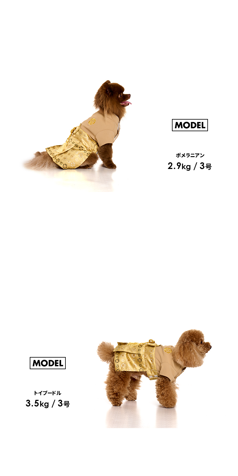 LIFELIKE（ライフライク） 雅袴5-6号 犬 着物 袴 中型犬 お正月 七五三