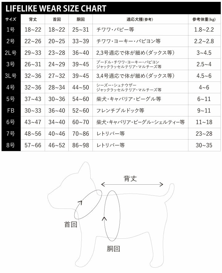 サイズ表 Lifelike 通販 Yahoo ショッピング
