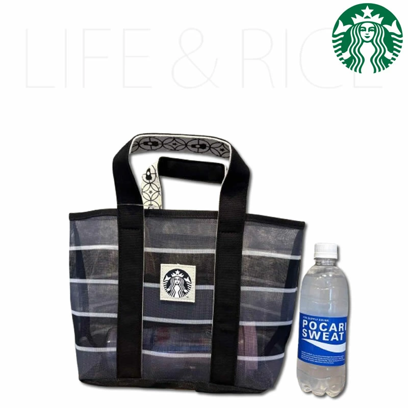 台湾 スタバ Starbucks ブラックゴッデス 多機能 収納バッグ TO GOポケッタブルエコバッグブラック|グッズ|goods-main