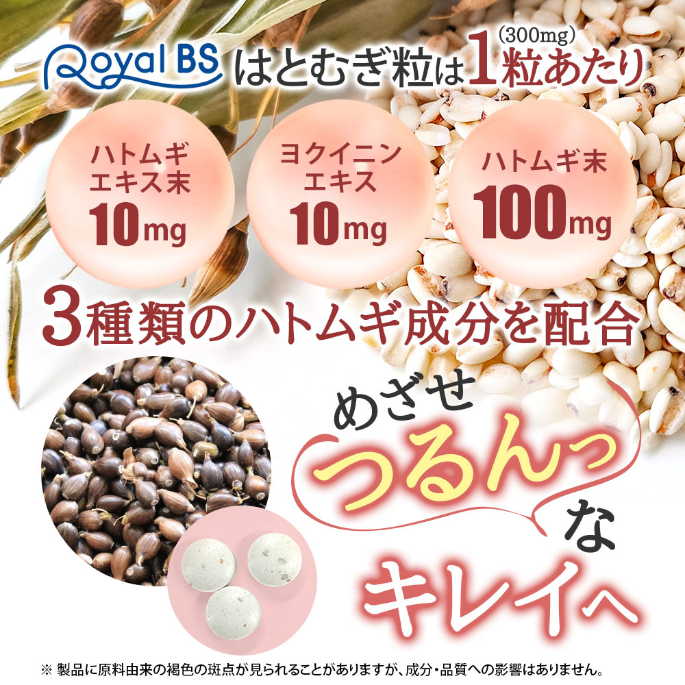 Royal BS はとむぎ粒 90粒 [メール便対応商品] ハトムギ はとむぎ