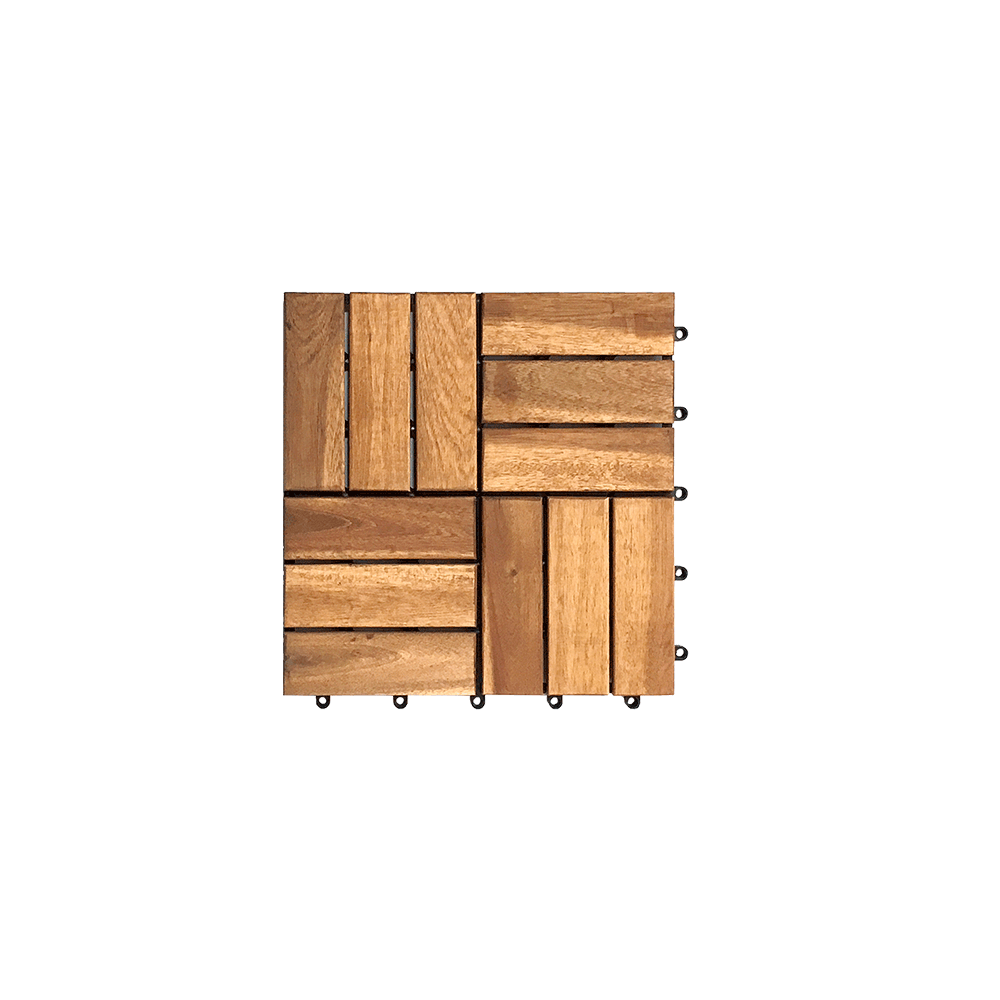 ウッドデッキ パネル 10枚セット 天然 アカシア 木製 ジョイント 