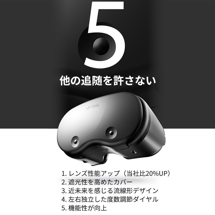 VRヘッドセット 3D スマホ iPhone Android VRゴーグル 3Dメガネ ヘッドマウント ディスプレイ ピント調整 ブラック｜lifecolor｜04