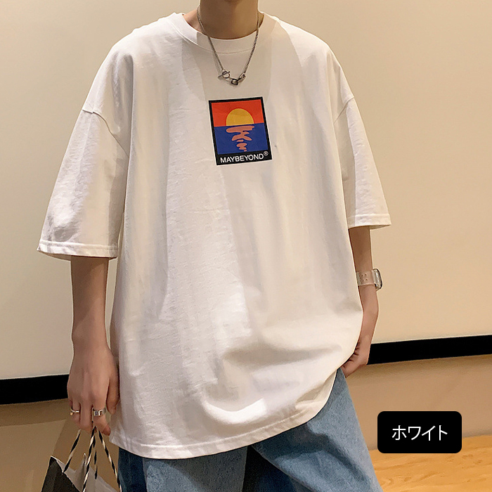 メンズ 半袖 Tシャツ オーバーサイズ プリント おしゃれ シンプル｜lifedot-store｜03