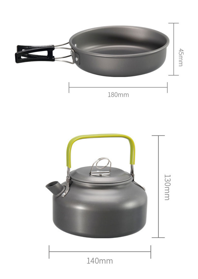 クッカー クッカーセット ソロキャンプ アルミ製 鍋 フライパン ケトル