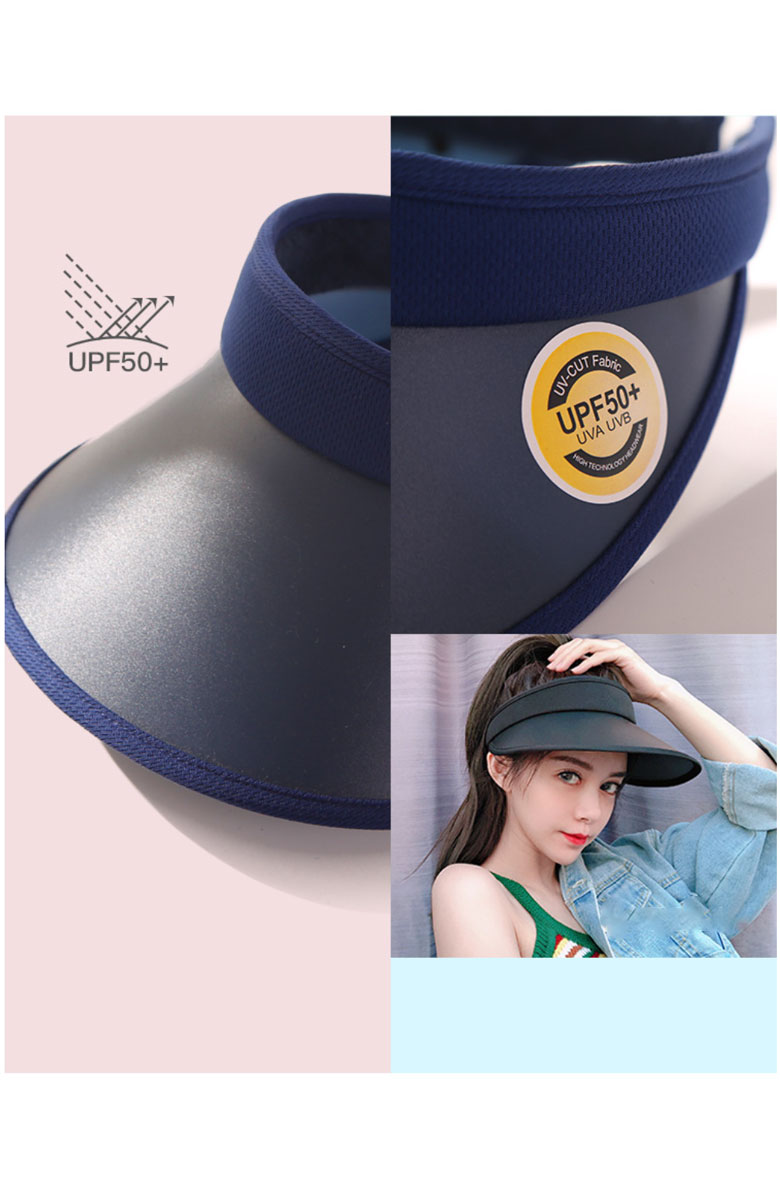 UVサンバイザー アクア