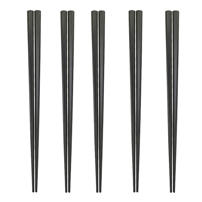 箸 お箸 すべらない 5膳 6膳セット 食洗機対応 おはし 六角箸 樹脂箸