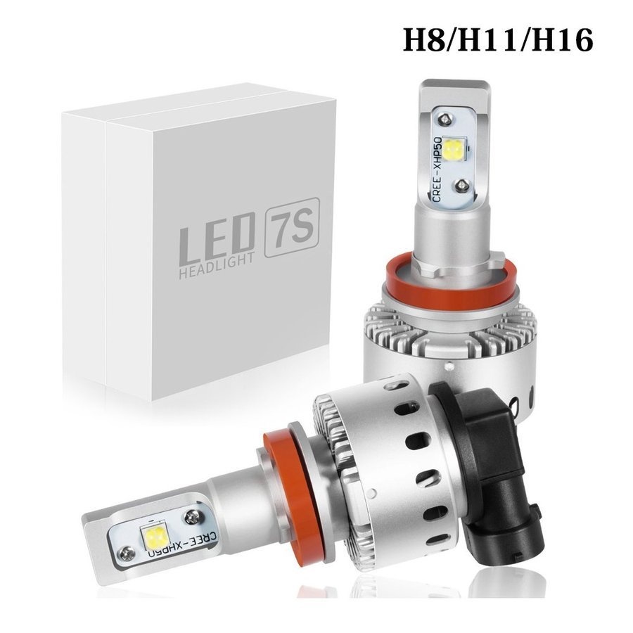 LEDヘッドライト 7S フォグランプ H4 H1 H3 H7 H8 H11 H16 HB3 HB4 16000ルーメン 80W DC12V/24V  6000K ホワイト 新車検対応 CREE製 XHP50 2本セット 送料無料 :7S:Life Ideas - 通販 - Yahoo!ショッピング