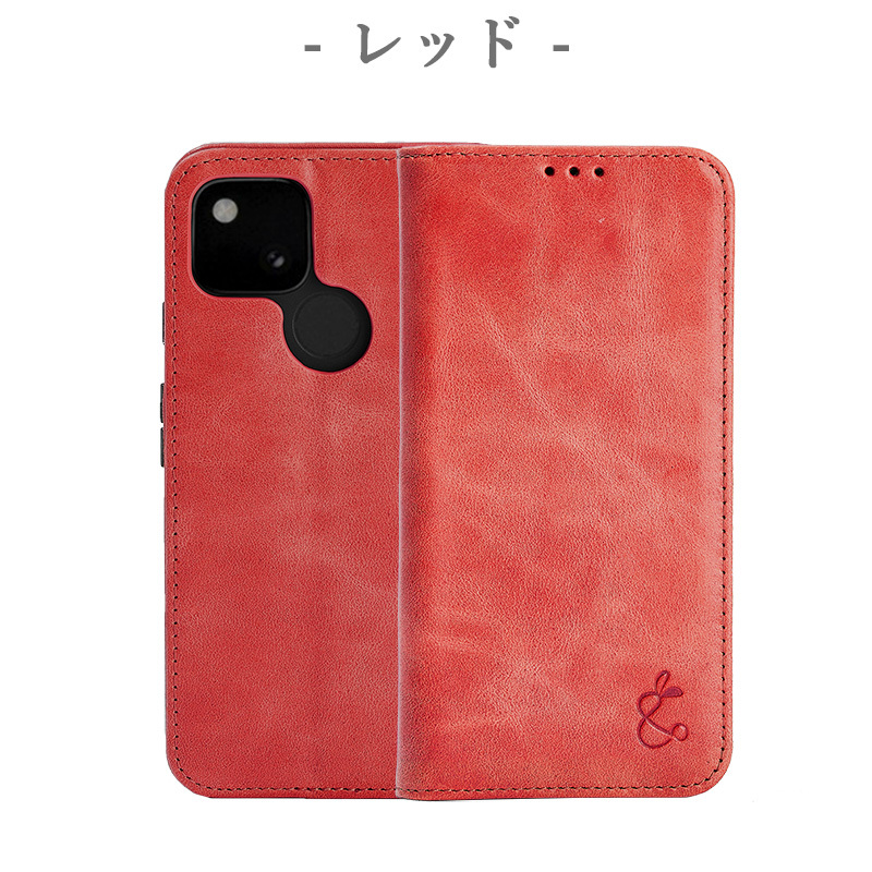 Life Ideas Google Pixel 4A 5G 本革 ケース 手帳型 カード