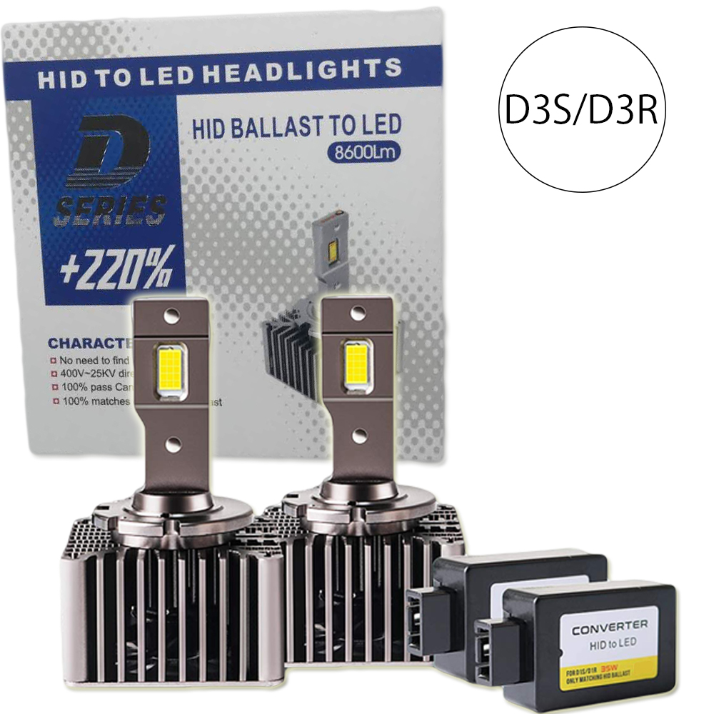 最新 LEDヘッドライト バルブ D1S D1R D3S D3R 車検対応 純正HID交換 ポン付け キャンセラー内蔵 輸入車対応 35W 6000K  8600Lm