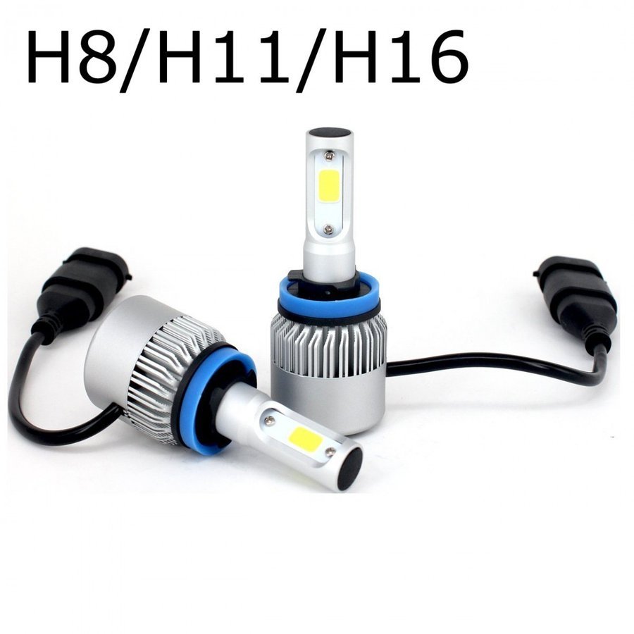 LEDヘッドライト X2 フォグランプ H4 H1 H3 HB3 HB4 H7 H8 H11 H16 COBチップ搭載 DC12V専用 72W  8000ルーメン 6500K ホワイト 2本セット 送料無料 :X2:Life Ideas - 通販 - Yahoo!ショッピング