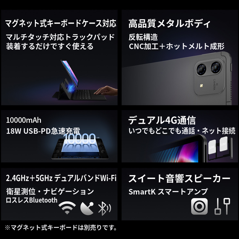TECLAST 【T70から大幅進化】TECLAST T70Pro タブレット 14インチ 2240