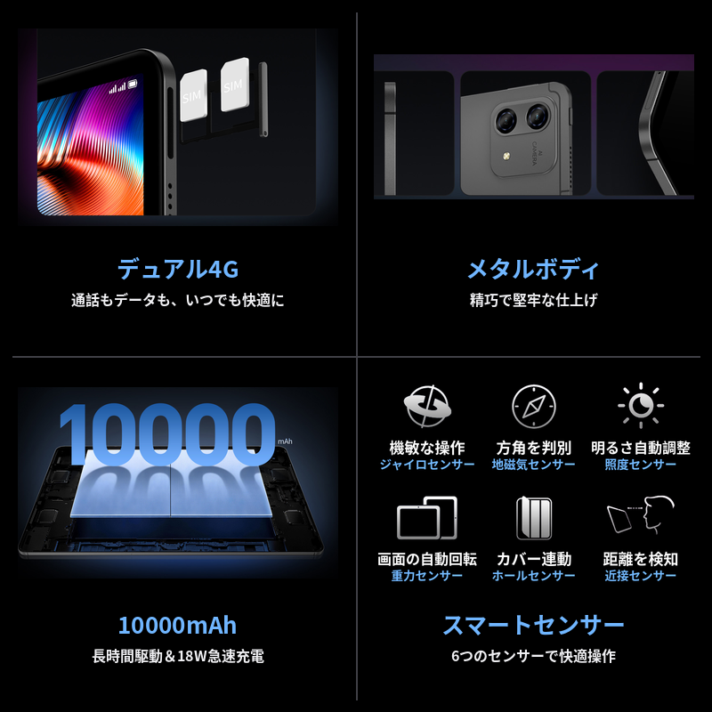 TECLAST 【T70から大幅進化】TECLAST T70Pro タブレット 14インチ 2240