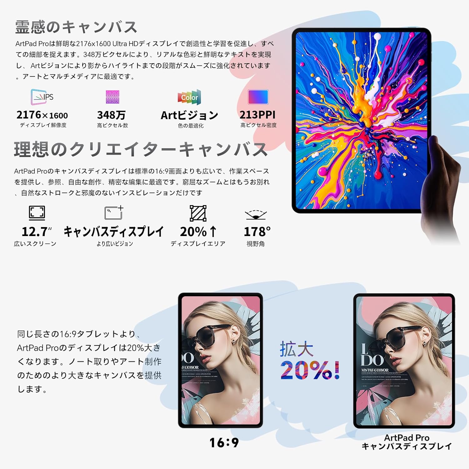 TECLAST ArtPad Pro Android15タブレット12.7インチ TECLAST 【クーポンで39900円】TECLAST ArtPad Pro12.7インチタ