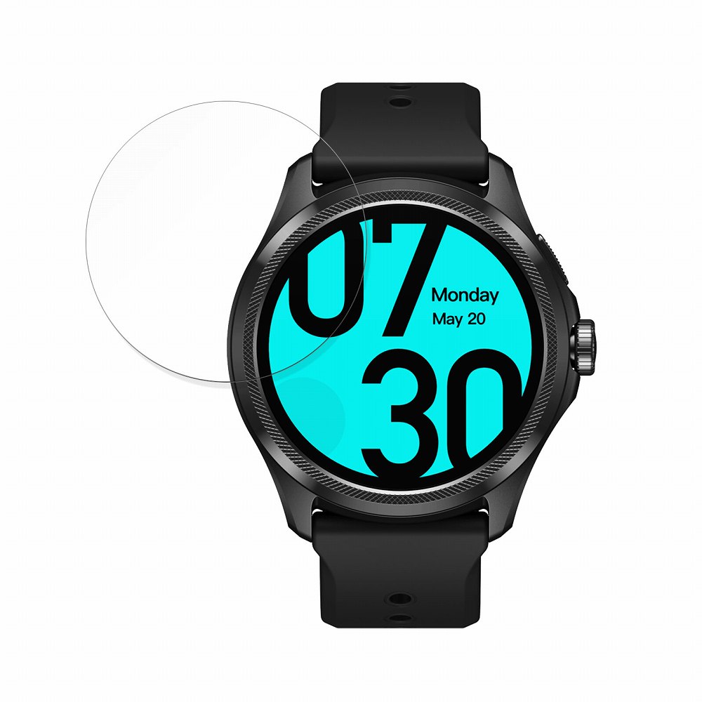 Mobvoi TicWatch Pro 5 用 保護フィルム 9H高硬度 光沢仕様 ブルー 