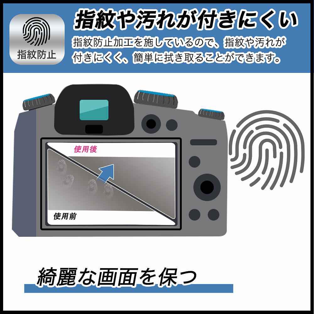 Panasonic LUMIX DC-G100D 用 保護フィルム 反射低減 ブルーライトカット フィルム｜lifeinnotech1｜03
