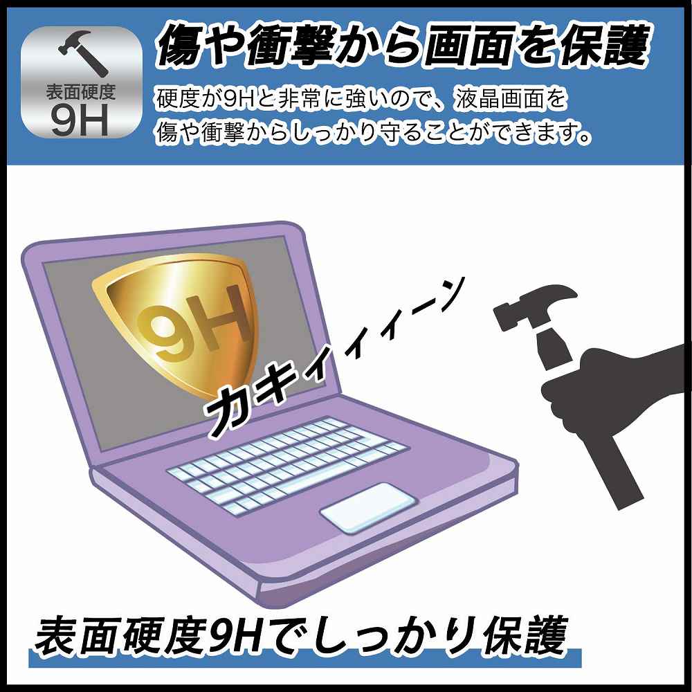 ASUS Chromebook Flip CM1 向けの 保護フィルム  9H高硬度 反射低減 ブルーライトカット フィルム 高硬度 日本製｜lifeinnotech1｜02