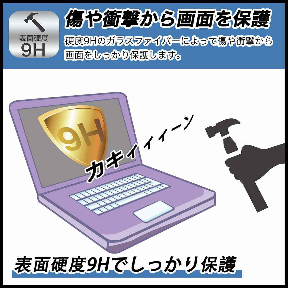 HP Elite Folio 向けの ガラスフィルム (極薄ファイバー) 保護フィルム  9H高硬度 光沢仕様 日本製｜lifeinnotech1｜02