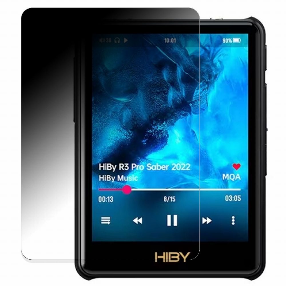 HiBy Music New R3 Pro Saber 向けの 180度 曲面対応 覗き見防止 フィルム ブルーライトカット 光沢仕様 日本製｜lifeinnotech1