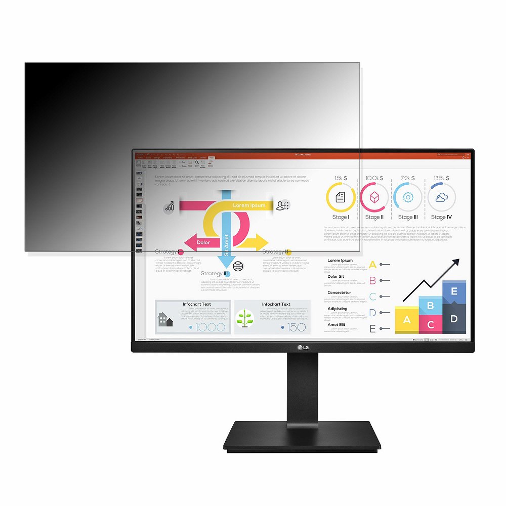 超特価激安 LG 24QP750-B 23.8インチ 16:9 対応 覗き見防止 プライバシー モニターアクセサリ