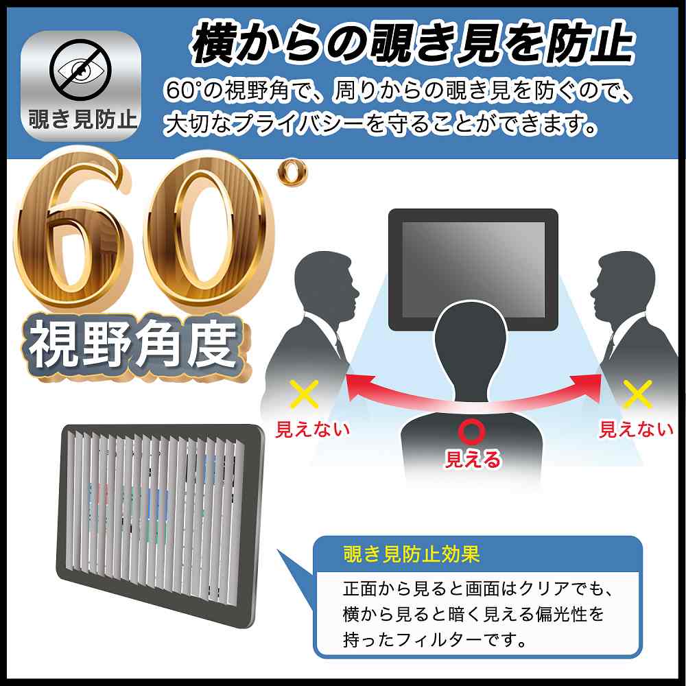 Lenovo Tab P12 向けの 180度 覗き見防止 フィルム ブルーライトカット アンチグレア 日本製｜lifeinnotech1｜02