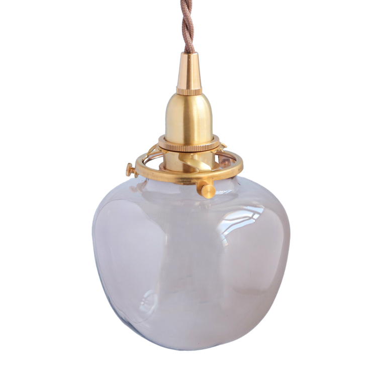ペンダントライト 60cm ガラスシェード ポム 真鍮 3点留め LED対応