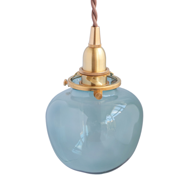 ペンダントライト 60cm ガラスシェード ポム 真鍮 3点留め LED対応